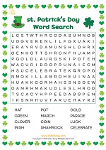 St. Patrick's Day Wordsearch